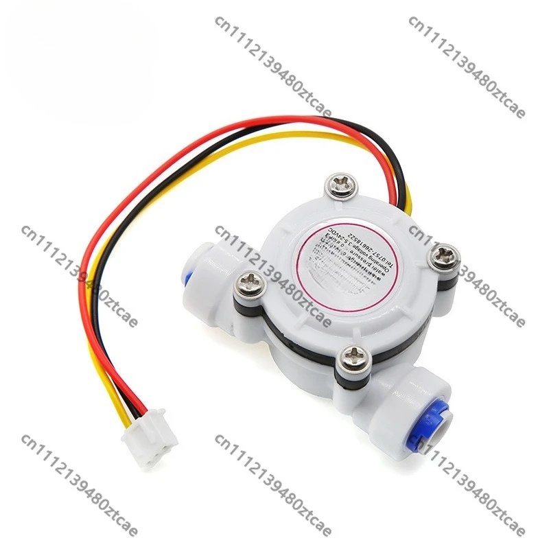 ZJ-S402B Water Flow Sensor, food-grade POM material, Hall effect turbine design. 2280 pulses, 0.3-6LPM flow rate