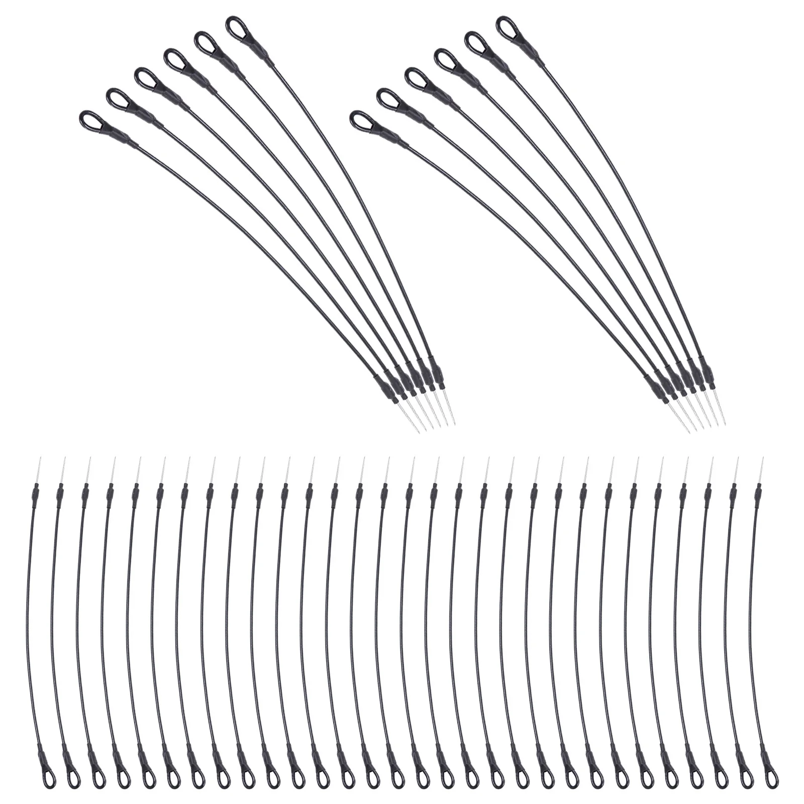 

50Pcs Security Lanyard Loop Steel Wire Rigid Structure Resistant to Deformation Ideal for Tags in Supermarket Retail Environment