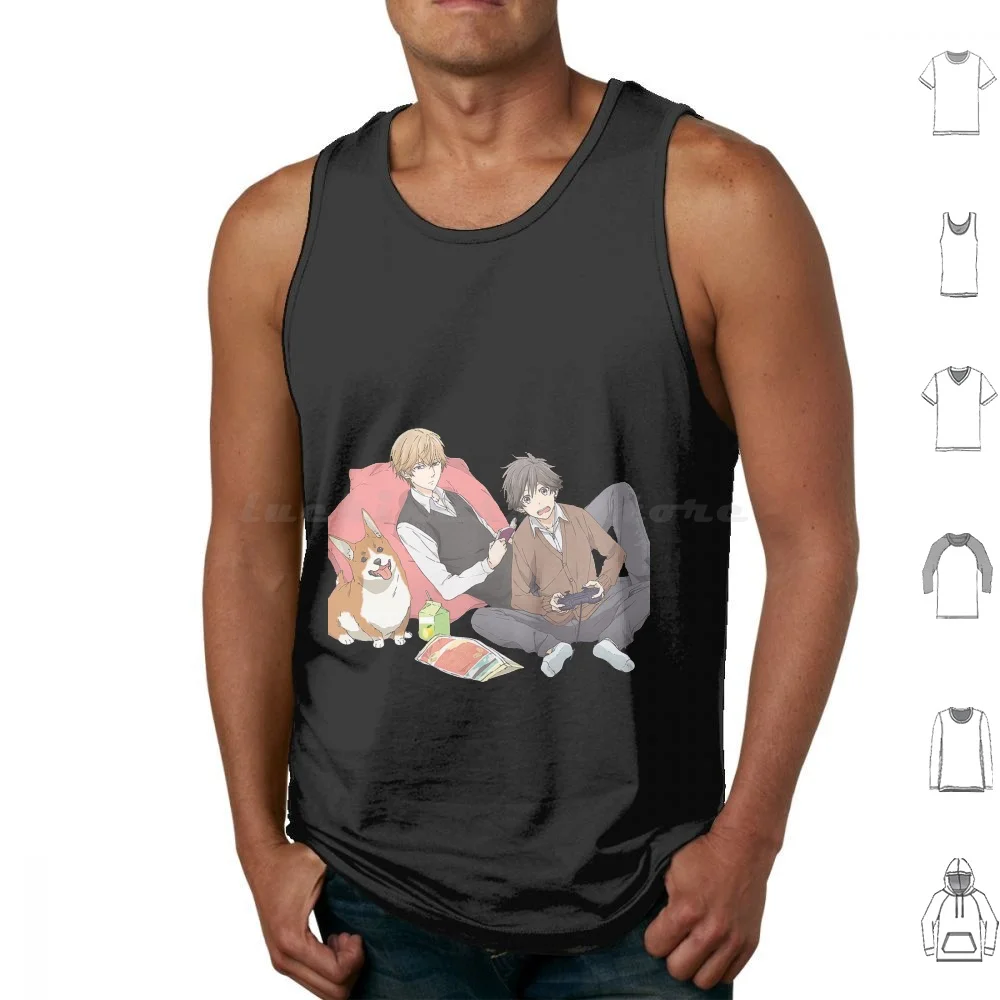 

Майки Relax Time с принтом Хлопок Hitorijime My Hero Kensuke Ooshiba Asaya Hasekura Yaoi Bl Boys Love Boy X Boy Dog