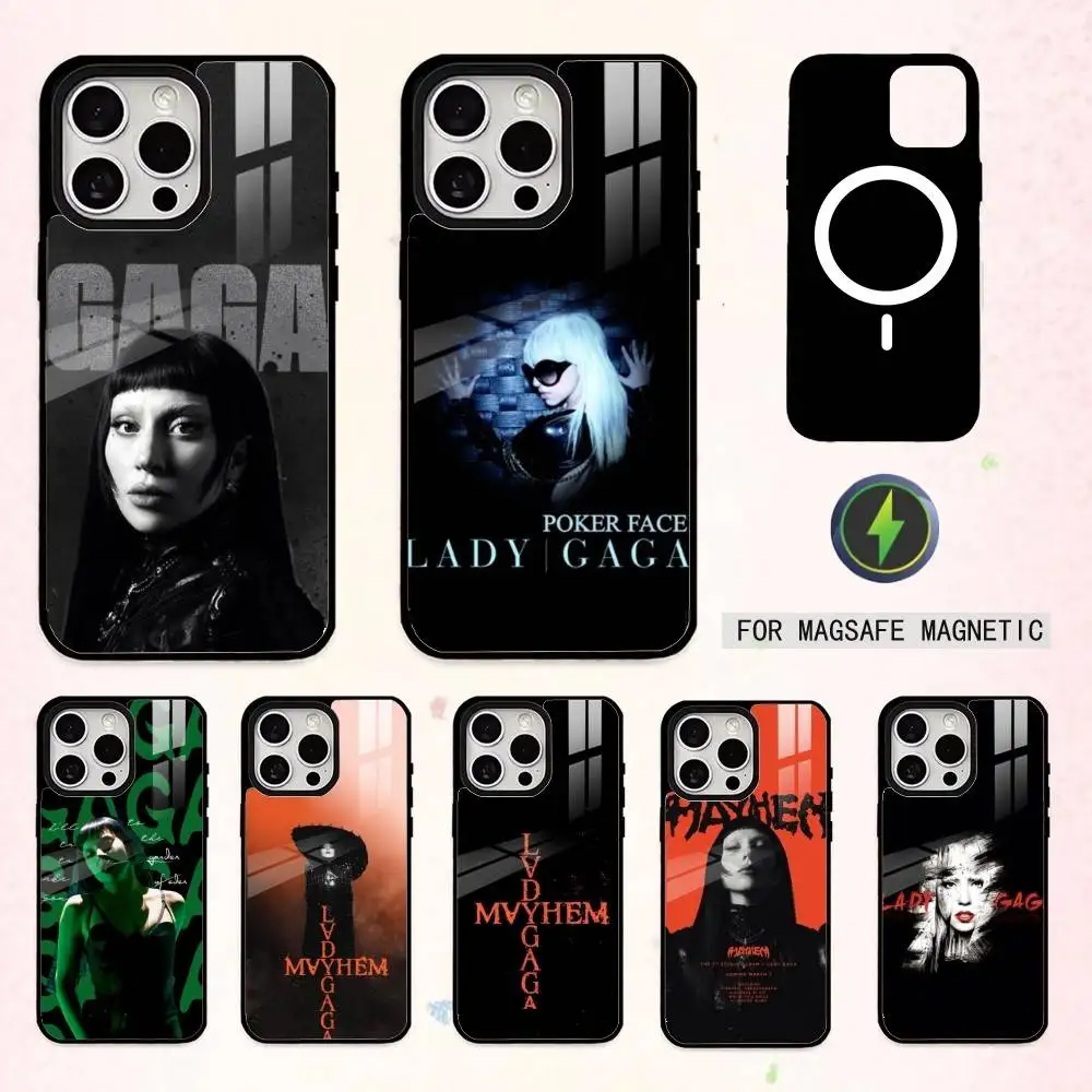 

Pop Soul L-Lady G-Gaga Phone Case For iPhone17,16,15,14,13,12,11 Plus,Pro Max Magnetic For Magsafe Wireless Charging