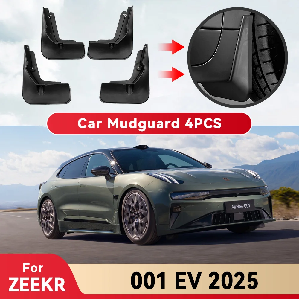 

For ZEEKR 001 EV 2025 Mud Flaps Splash Guard Mudguards MudFlaps Front Rear Wheel Fender Styling Car Protector Accessories