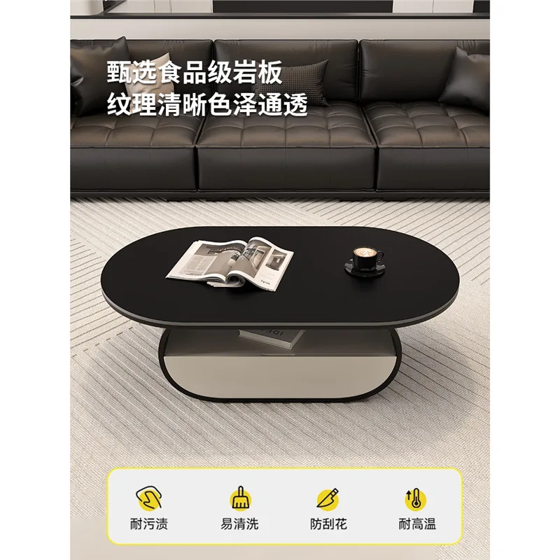 Italian minimalist wind rock slab coffee table living room home modern minimalist advanced sense creative