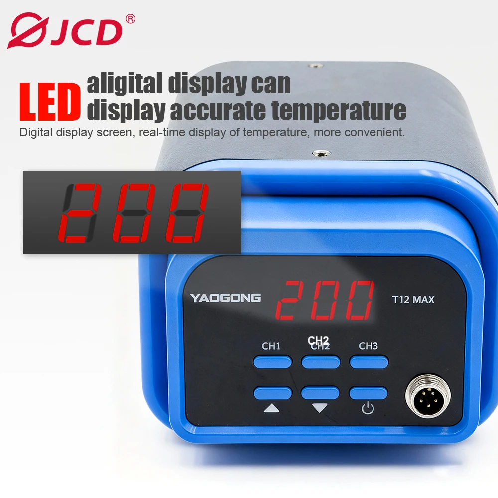 JCD T12MAX Soldering Iron Soldering Station 90W Intelligent Temperature Control LED Display Professional Welding Repair Tools