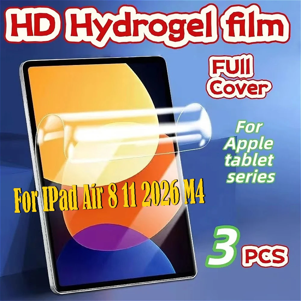 3Pcs Hydrogel Film for IPad Air 8 11 13 M4 12th 11th 10th Gen Pro 12.9 11