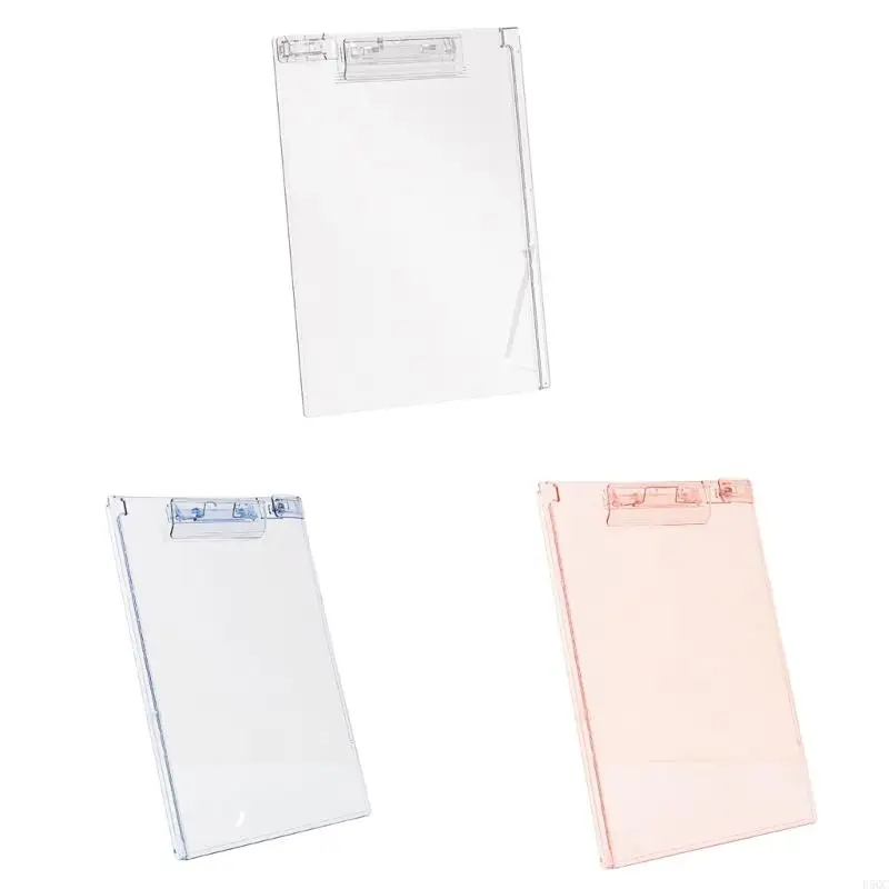 

Standing up Clear Acrylic Clipboard with Pen Clip and Measuring Ruler 12.8x9Inch D5QC