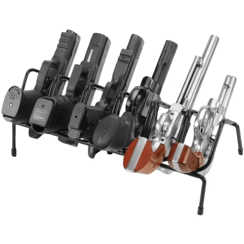 

Подставка для пистолета для сейфа, подставка для оружия для 4/6, держатель для пистолета для пистолета для хранения шкафа для пистолета и организованный универсальный для большинства компактных размеров