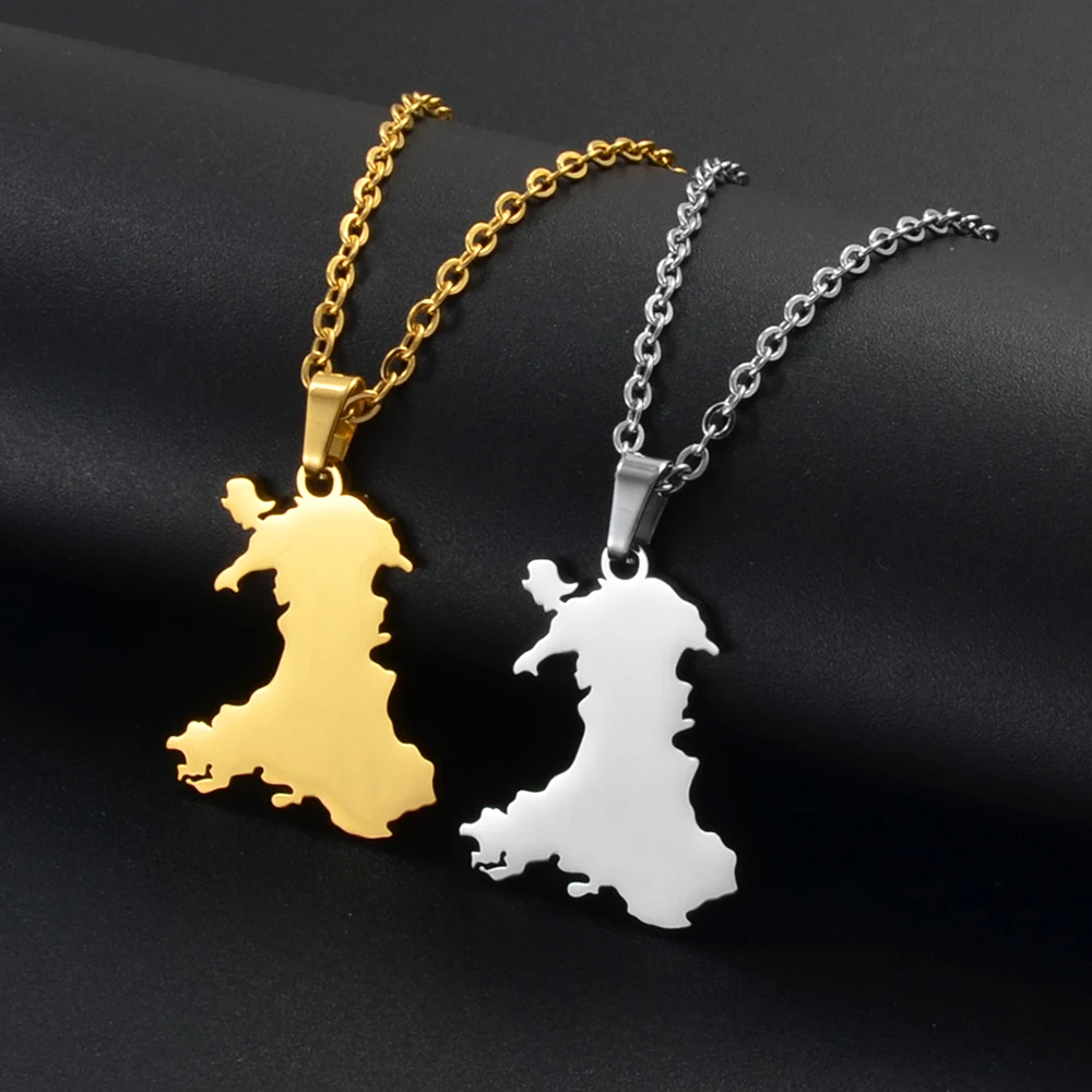 Anniyo United Kingdom Wales Pendant Necklaces Cymru Jewelry Bhreatain Bheag #323401