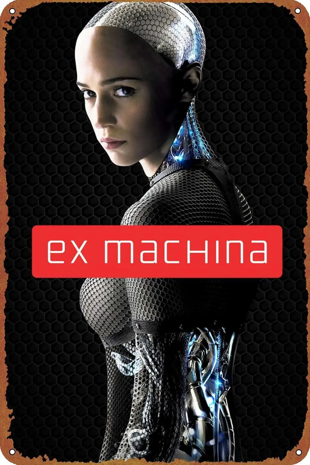 Постер фильма Ex Machina. Винтажная жестяная вывеска для дома, сада, бара, ресторана, кафе, офиса, магазина. Веселый ретро-настенный декор-12 вывесок.