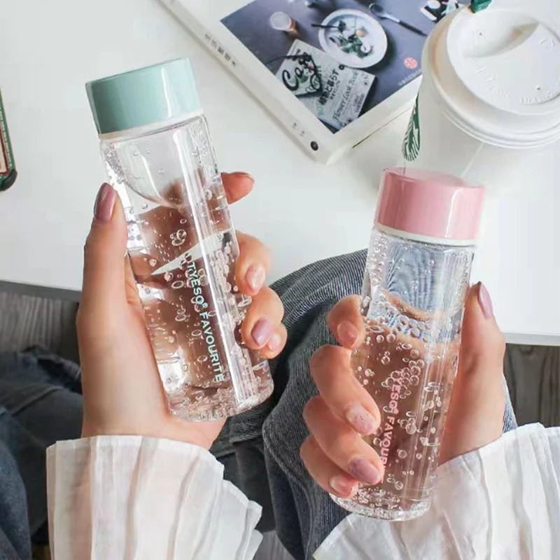 

New Portable Outdoor Water Bottle 200ML Cartoon Pattern OutdoorDrinking Bottle Cup Anti-drop Plastic Cup