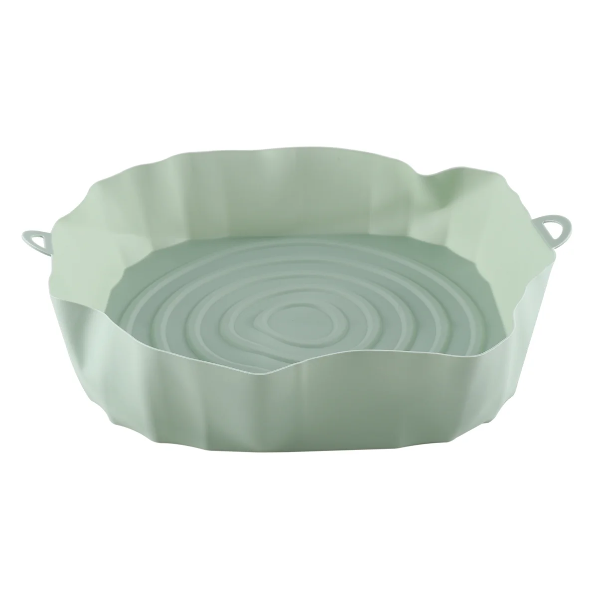 20Cm Air Fryers Oven Baking Tray Fried Chicken Basket Mat AirFryer Silicone Pot Round Replacemen Grill Pan Green