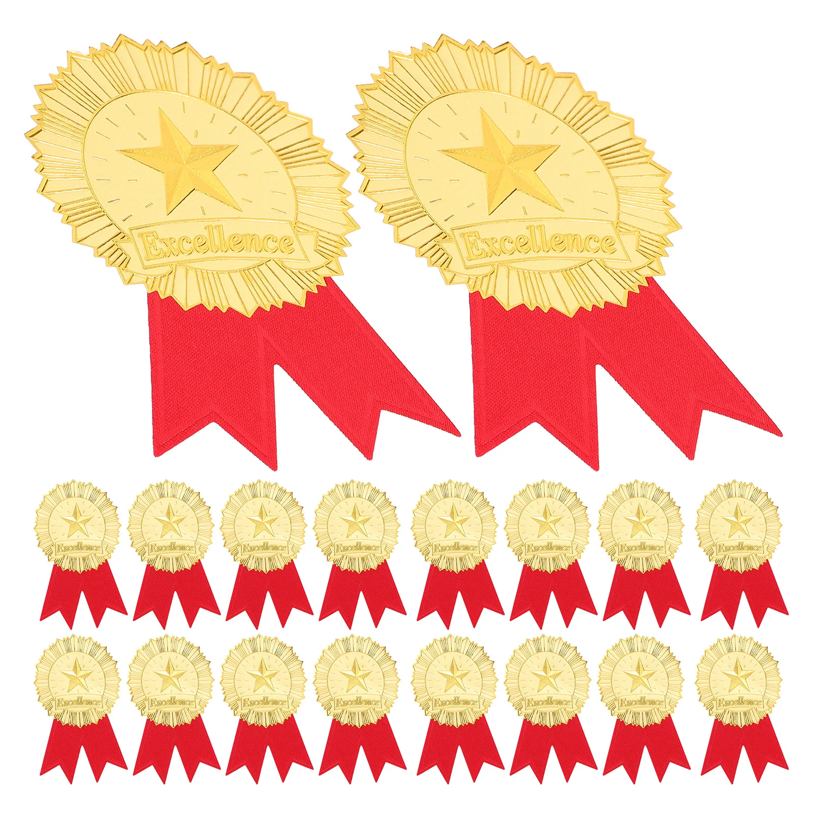 1 Set Embossed Seal Stickers For Certificate Diploma Award Excellence Decals Self-Adhesive Medal Stickers Graduation Sealing