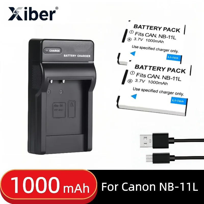 Xiber NB-11L NB11LH NB 11L 11LH شاحن بطارية لكانون PowerShot A2300 A2400 A2600 A3400 A3500 A4000 A4050 SX400 SX410 SX420