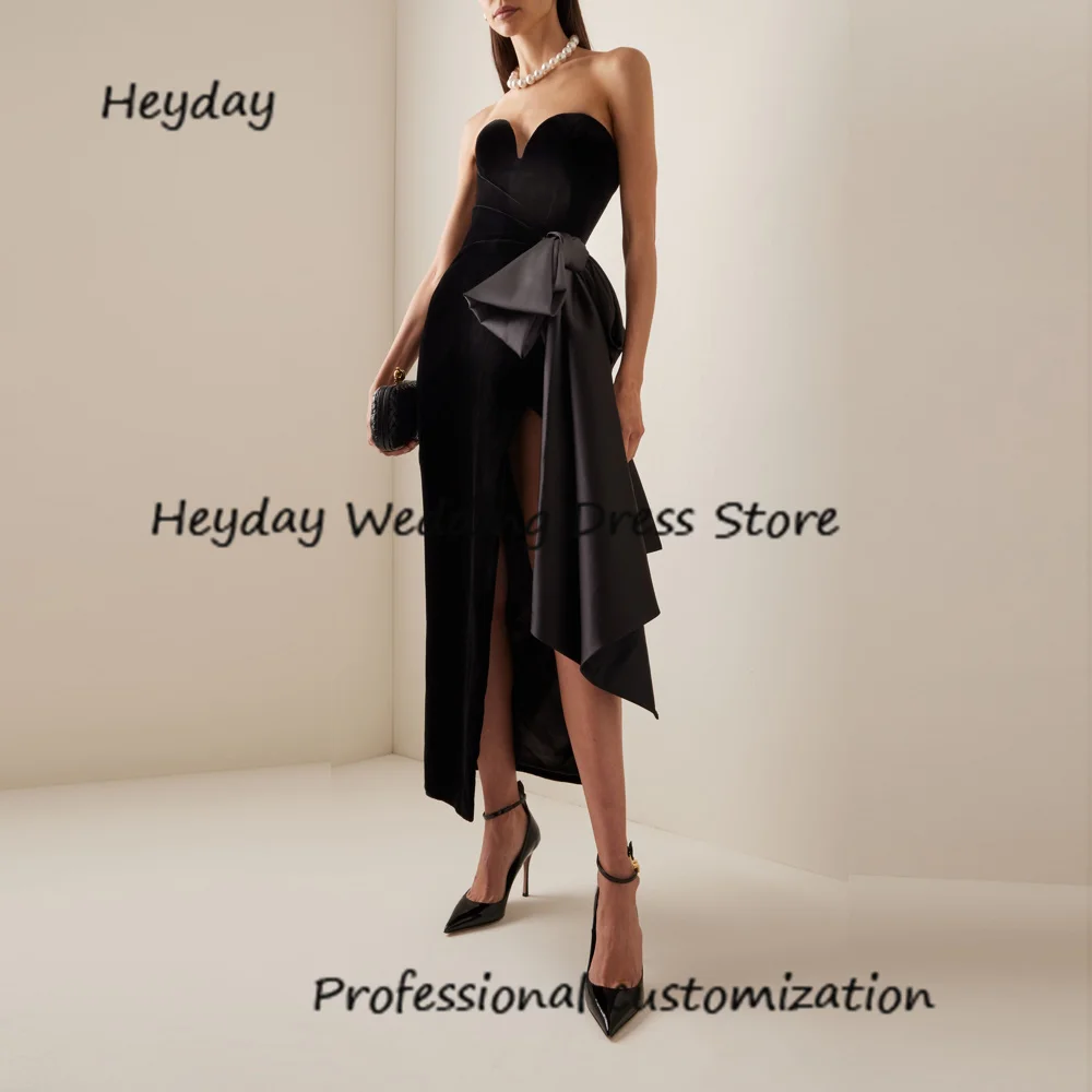 Heyday VELOUR  A-LINE Strapless  Sexy black dresses Beading Classics Formal Occasion Evening Party Pretty Dresses Heyday 2024