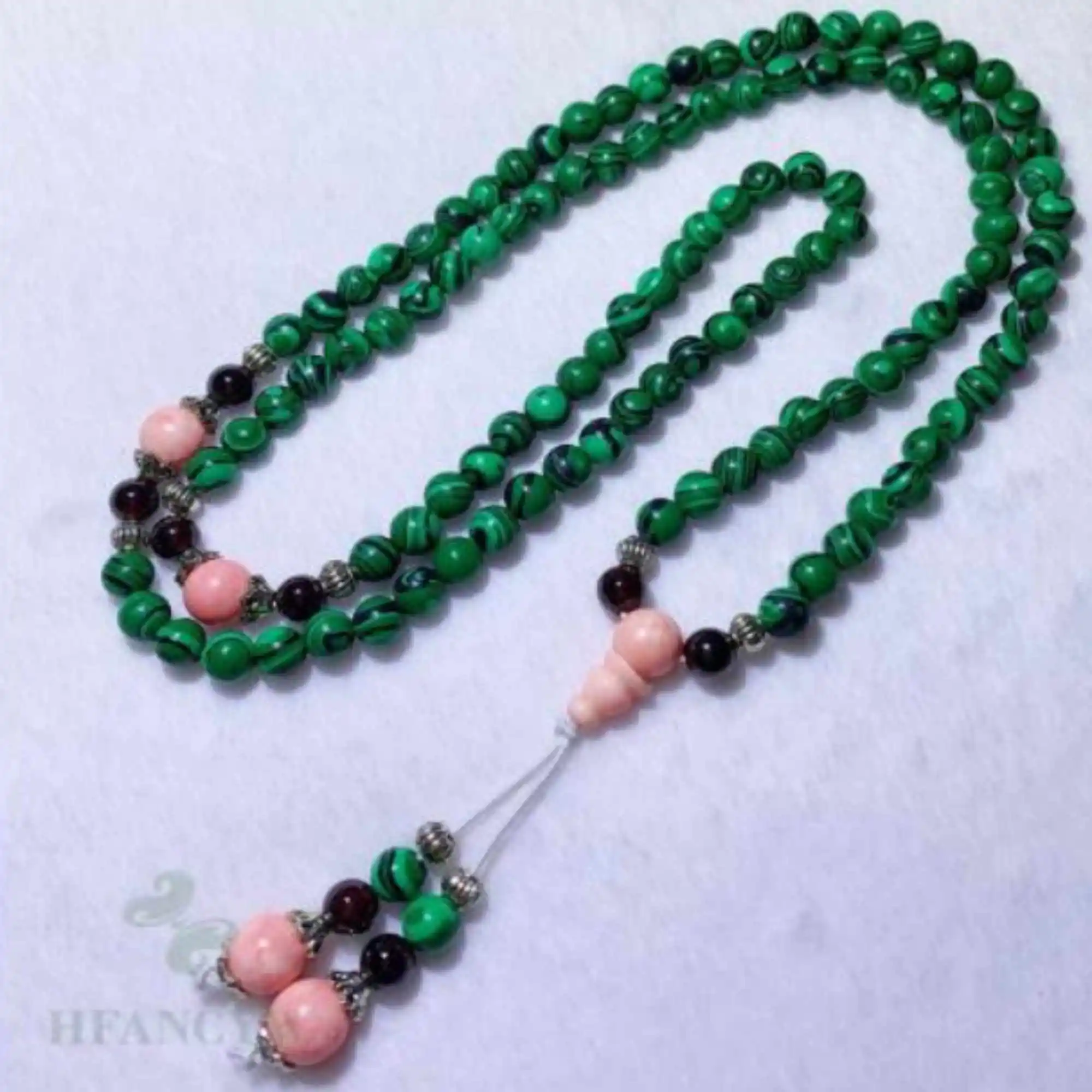 6mm 108 round Malachite gemstone pink beads Bracelet Japa Wear Wrap Jewelry Charm Buddhist Trendy Bohemian Yoga Yoga