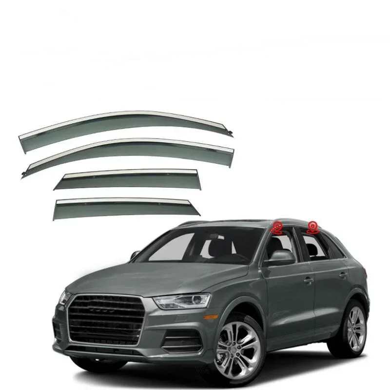 Window Visor Side Window Deflector Weather Shield For Audi Q3 2011 2012 2013 2014 2015 2016 2017 2018 2019 2020 2021 2022 -2024