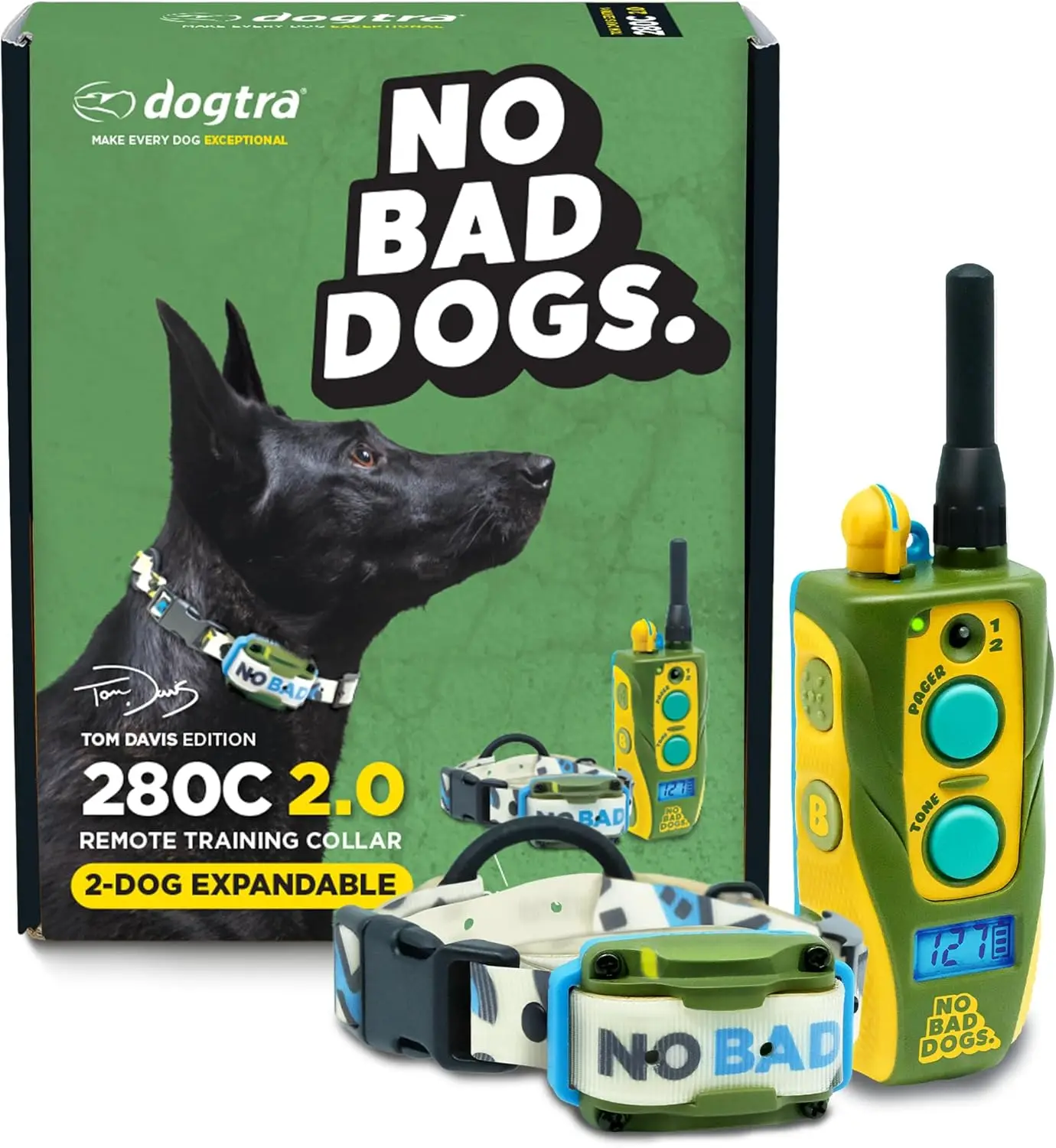 

E-Collar Tom Davis 280C 2.0 [2025 Edition], Boost & Lock, Waterproof, 1/2-Mile Range Dog Training Collar with Remote, Rechargeab