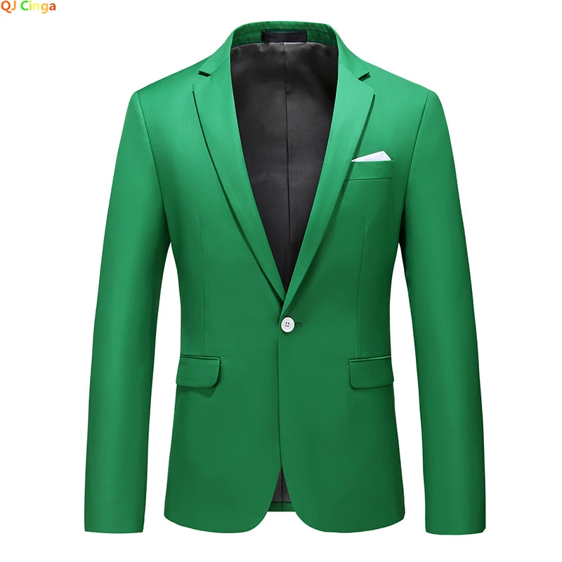 Bright Green Men\'s Suit Jacket, Stylish Slim Blazer, Wedding Party Dress Coat Suitable for All Seasons Asian Size M-5XL 6XL