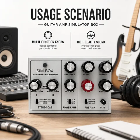 SIM BOX Electric Guitar Amp Simulator Box Cabinet Simulator DI Box Stomp Box Effect Pedal