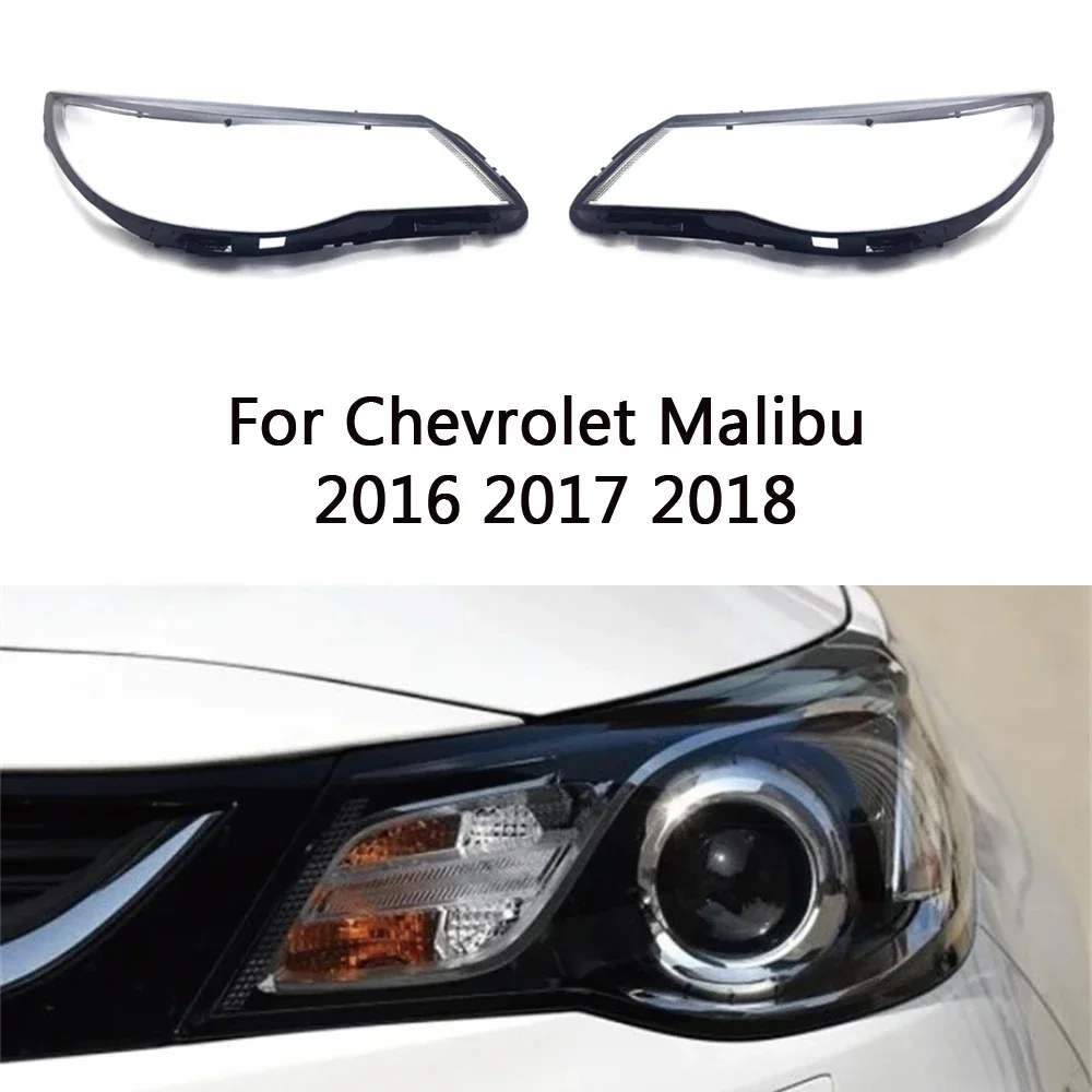 

HTTCCY For Chevrolet Malibu 2016 2017 2018 front Car Headlight Cover Lens Shell Lampcover Lampshade Headlamp