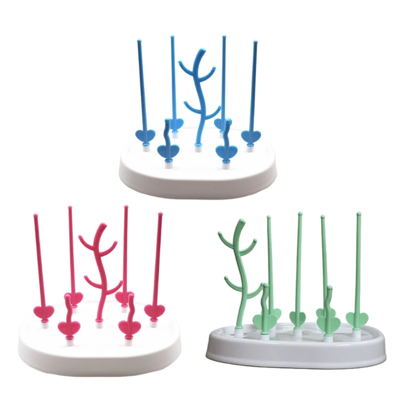 아기 젖병 건조 랙 신생아 젖병 청소 건조기 배수구 컵 선반 