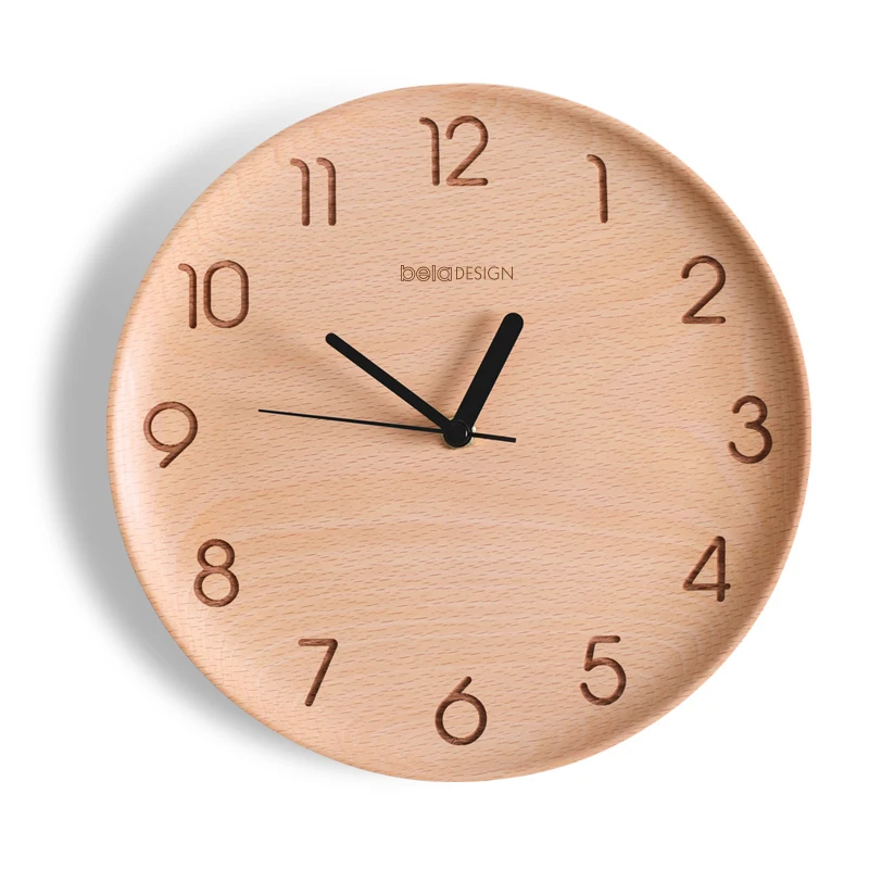 النمط الياباني سجل اللون ساعة حائط الإيطالية الحد الأدنى تصميم غرفة المعيشة ساعة حائط الرجعية الراقية ديكور المنزل Duvar Saati FYWC