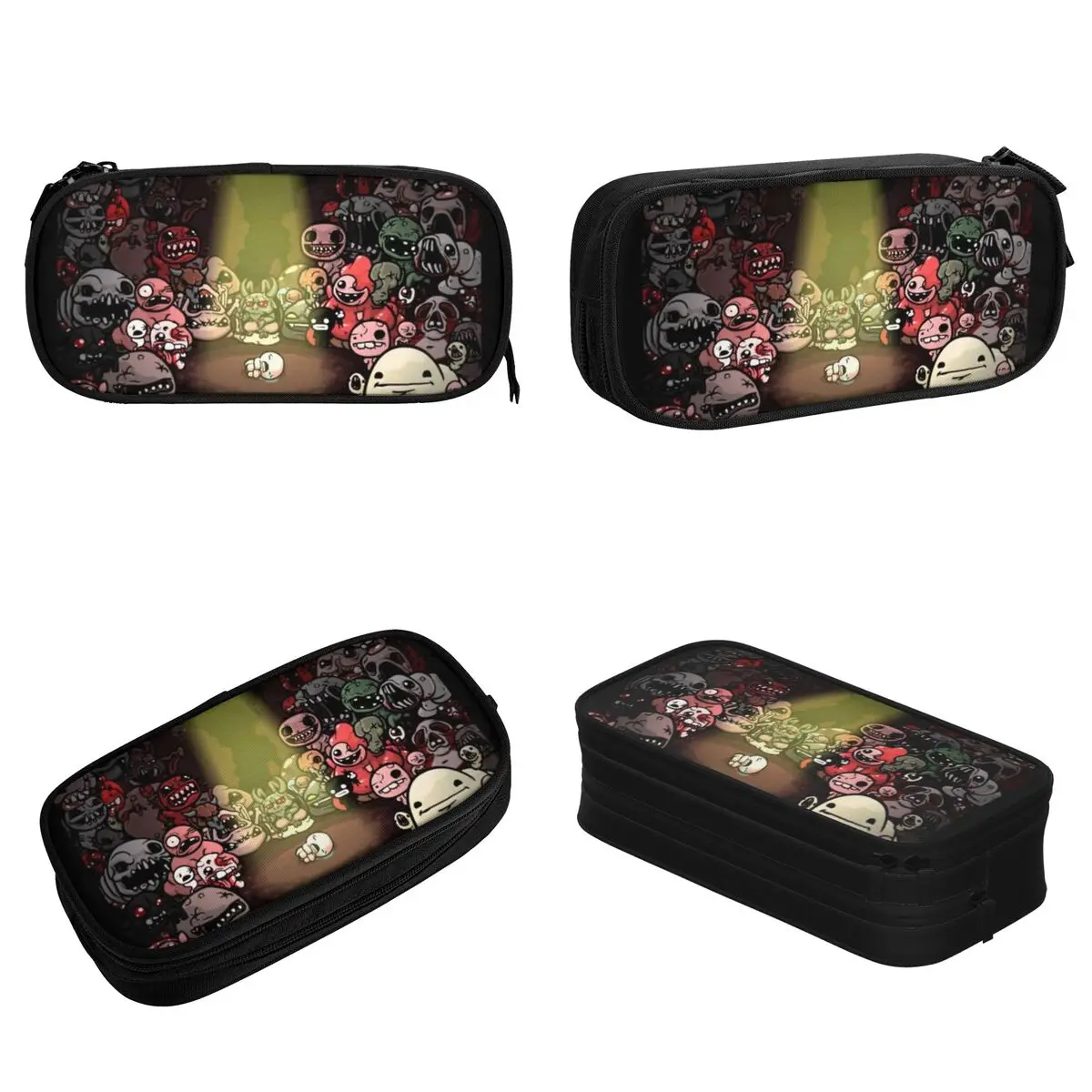 Large Pencil Case The Binding Of Isaac School Accessories Double Layer Pen Case Women Make Up Bag Amazing Gift