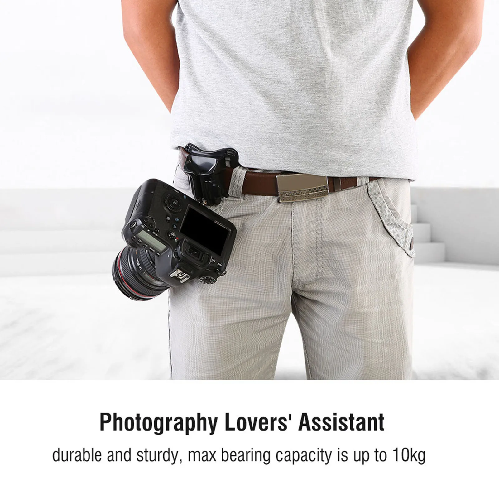 Camera Hanger 1/4in Screw Mount Quick Release Waist Belt Buckle Holder for DSLR Camera Hanger Camera Waist Holder