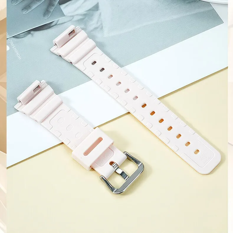 حزام راتينج GMA-S2100 للنساء، حزام ساعة سريع الإصدار لسلسلة Casio GMA-S2100، سوار معصم رياضي ناعم من السيليكون المقاوم للماء