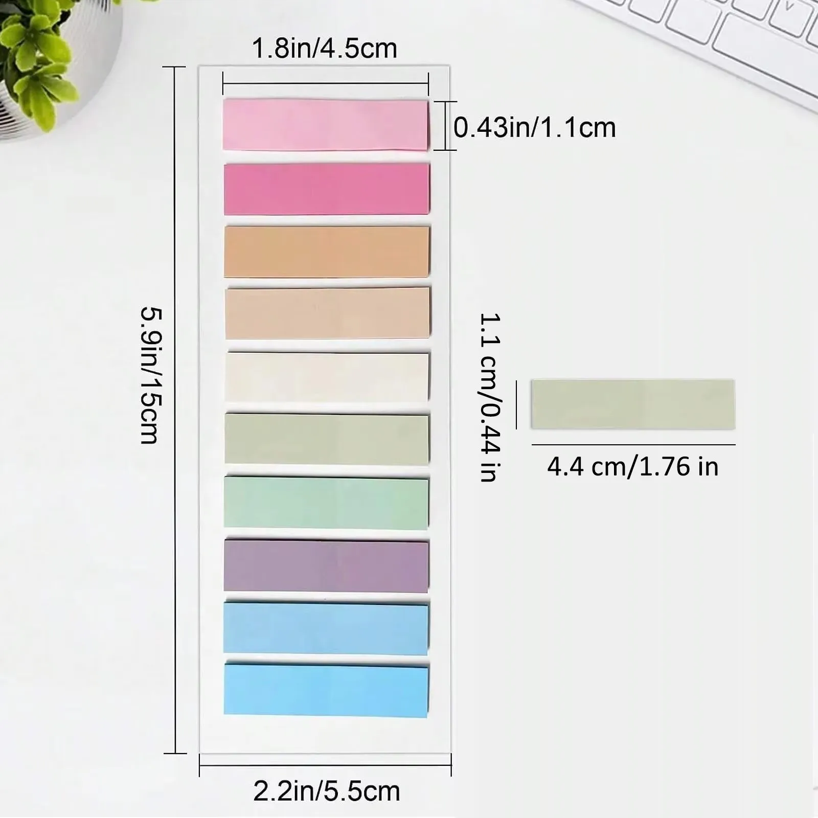 Transparent PET Gradient Index Tabs, Morandi Multicolor Highlighter Sticky Tabs, Essential for Book Marking, Journaling & Daily