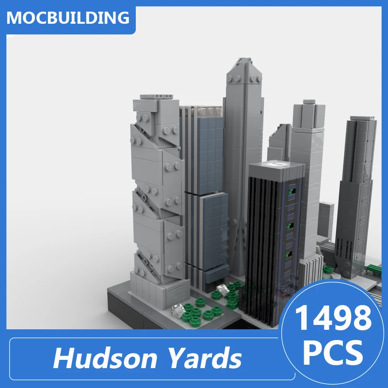 Hudson Yards - NYC Model Moc Building Blocks Diy Assemble Bricks Architecture Educational Creative Display Toys Gifts 1498PCS