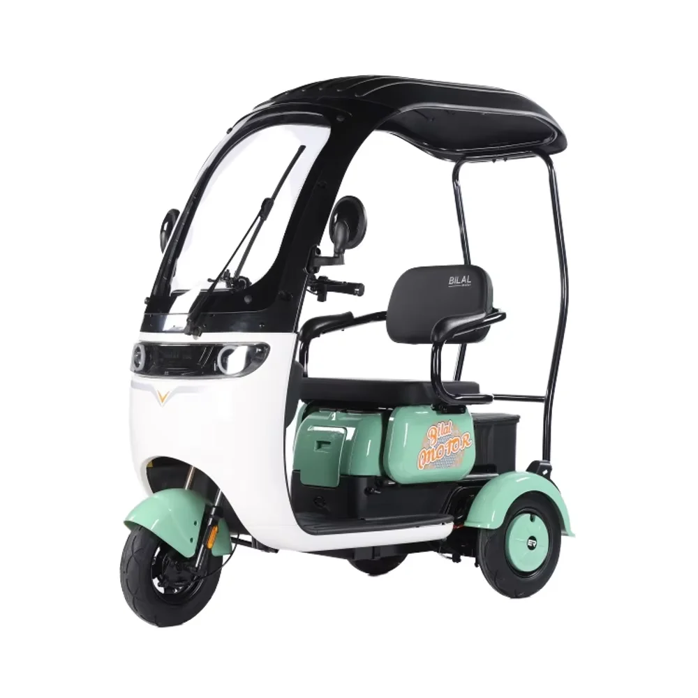 2025 Factory Wholesale 500W-800W Power Electric Tricycle for City Leisure 60V 48V Steel Frame Two-Row with Lead-Acid Battery