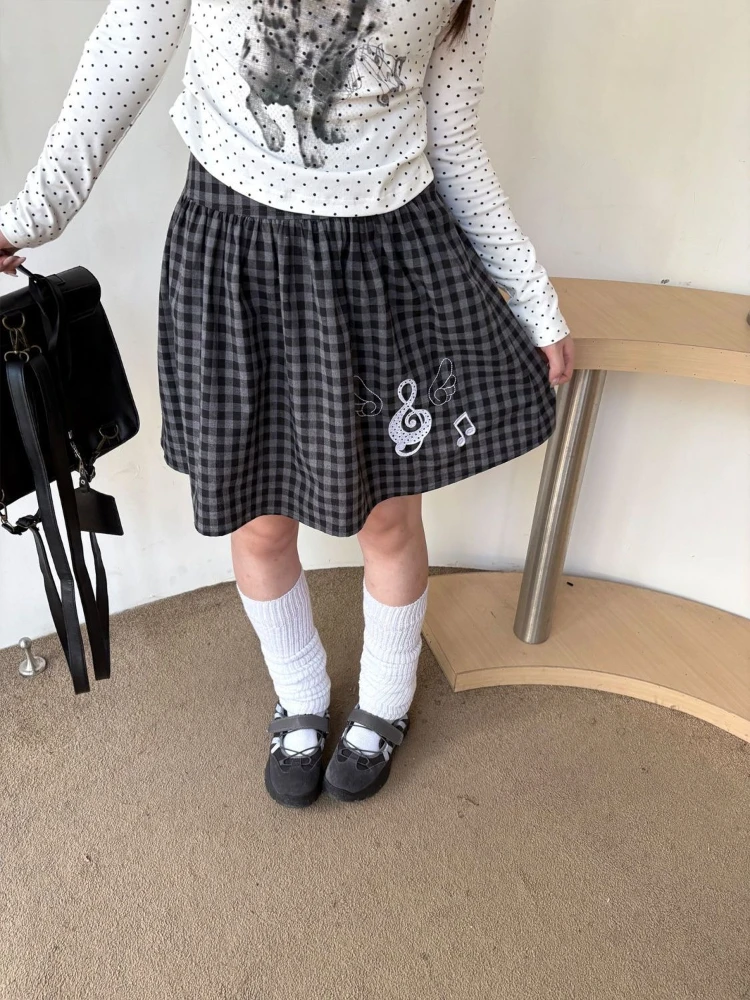 

Deeptown Preppy Style Plaid Skirt Women Vintage Harajuku Japanese Style Short Skirts Retro Kawaii Sweet Midi Skirts Streetwear