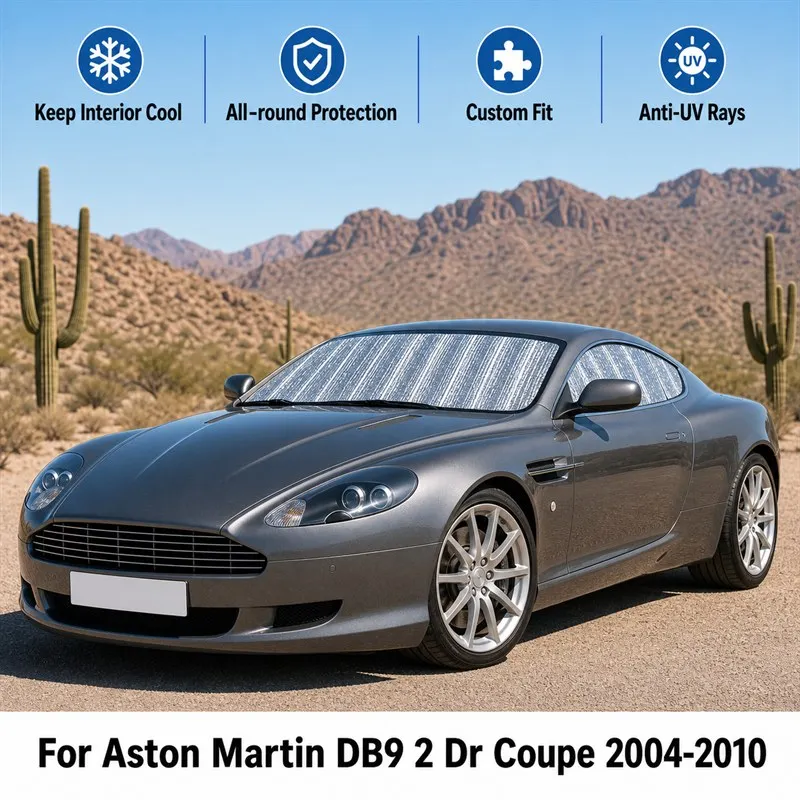 For Aston Martin DB9 2 Dr Coupe 2004-2010 Full Set Car Window Sunshades UV Block Privacy Heat Insulated Foldable Car Curtain