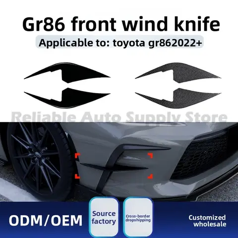 For Toyota GR86 2022+ Front Bumper Air Dam Vent Grille Lip Spoiler Sticker Upgrade Stylish Durable