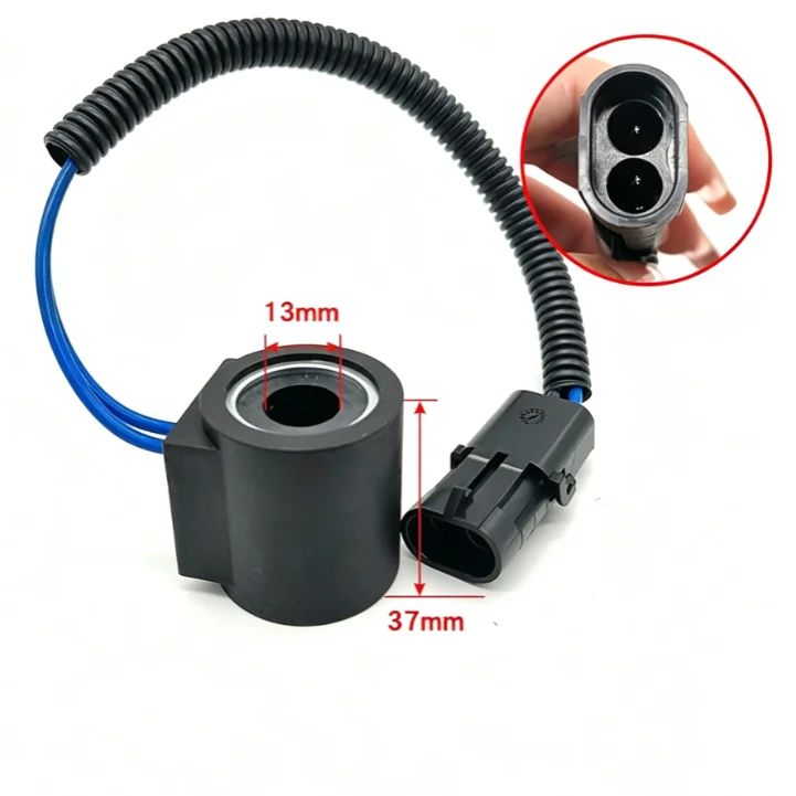 For Pilot Solenoid Coil 12V 24V Compatible with For Sunward SWE60 SWE70N9 For Excavator Hydraulic Control System