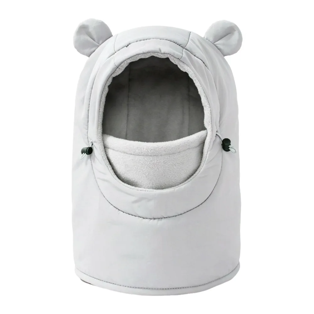 Cute Children's Pullover Hat Windproof Ear-Protecting Balaclava Hat Neck Protection Warm Lining Ear Protection Cap Cold Weathe
