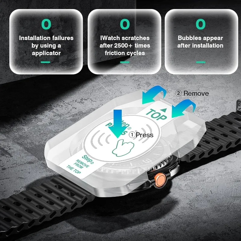 2PCS Tempered Glass For Samsung Galaxy Watch 8 Classic/8 40mm 44mmCover Anti-Scratch Screen Protector With Tool Easy 2030 image 3