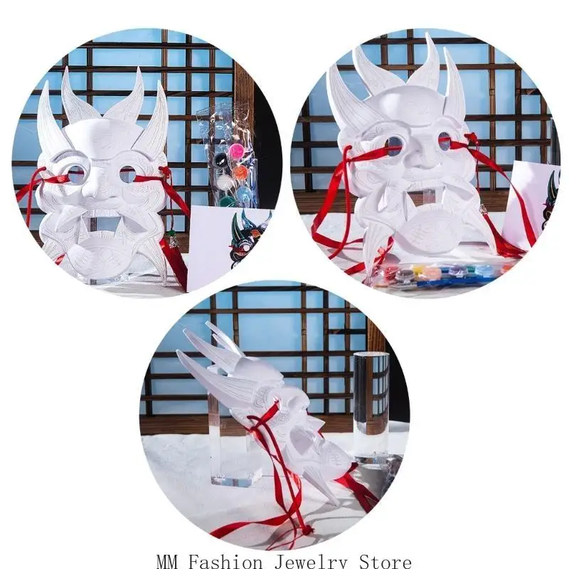 

Nuo Operas Mask DIY Full Face Masks Plain White Mask Blank Paintable Mask Mardi Gras Mask Masquerade Mask Party Mask