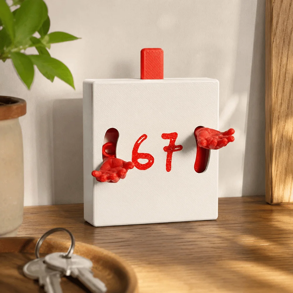 3D Printed Click Fidget 67 Buttons Portable Fidget Safe And Comfortable Movable Press Parts Mini Tabletop Accessory