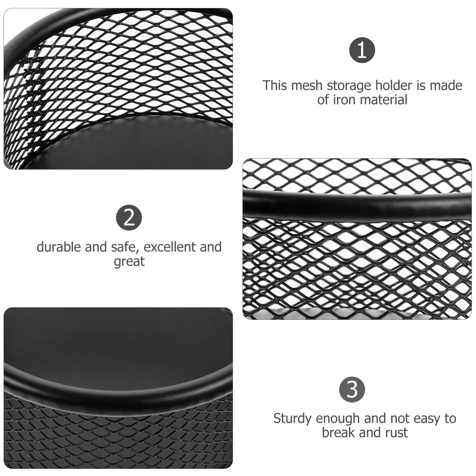 

6Pcs Metal Paperclip Holders Desktop Organizers for Clips Erasers School Office Use Mesh Paper Clip Holder