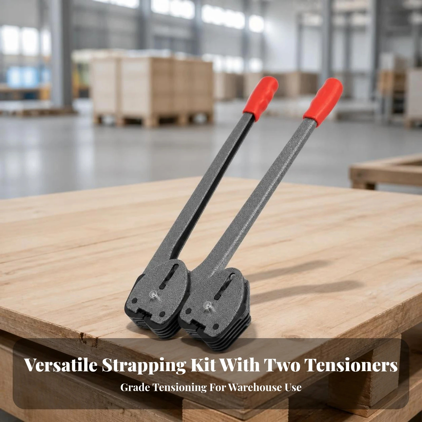 2 Pieces Strapping Tensioner Heavy-Duty Strapping Tensioner with Molded Grips Banding Tool Labor-Saving Easy to Use