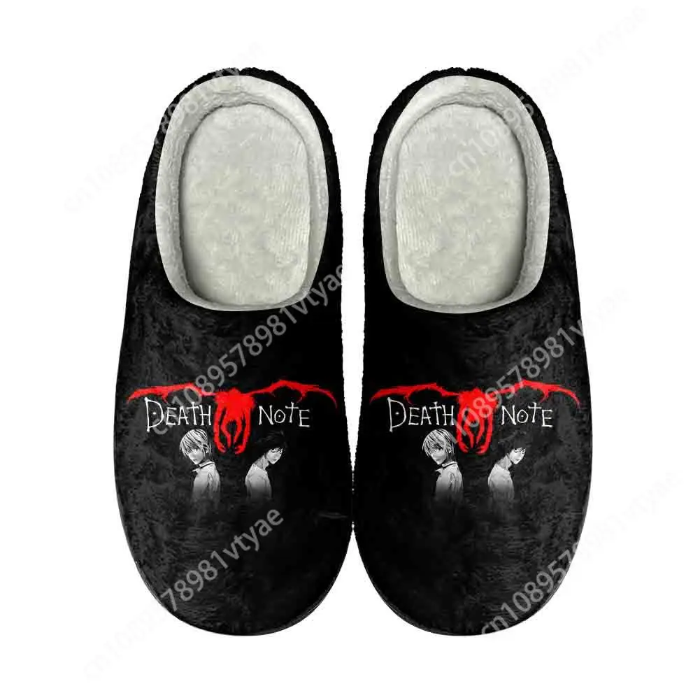 Anime Death Note Cartoon Home Cotton Custom Slippers High Quality Men Women Plush Fashion Casual Keep Warm Shoes Thermal Slipper