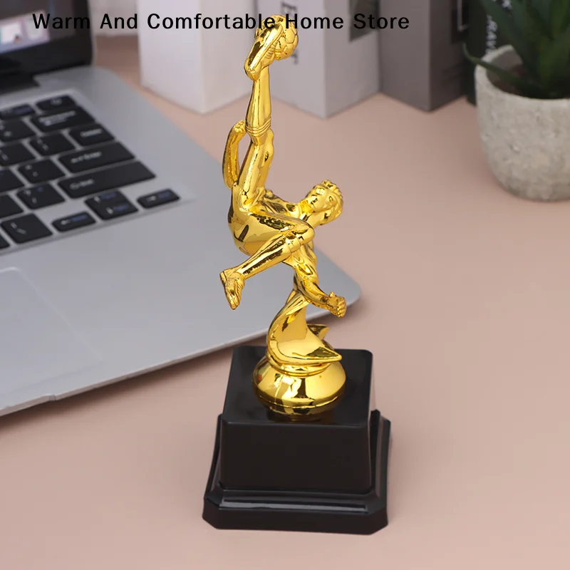 Children's Gold Trophy Awards Football Plastic Model Craft Souvenirs Competition Soccer School Rewarding Supply Small Prize Cup