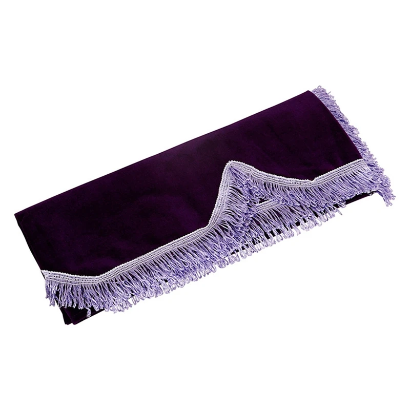 88-Key Piano Half Piano Cover Gold Velvet Dust Cover With Tassel Edge, Purple Durable Easy To Use