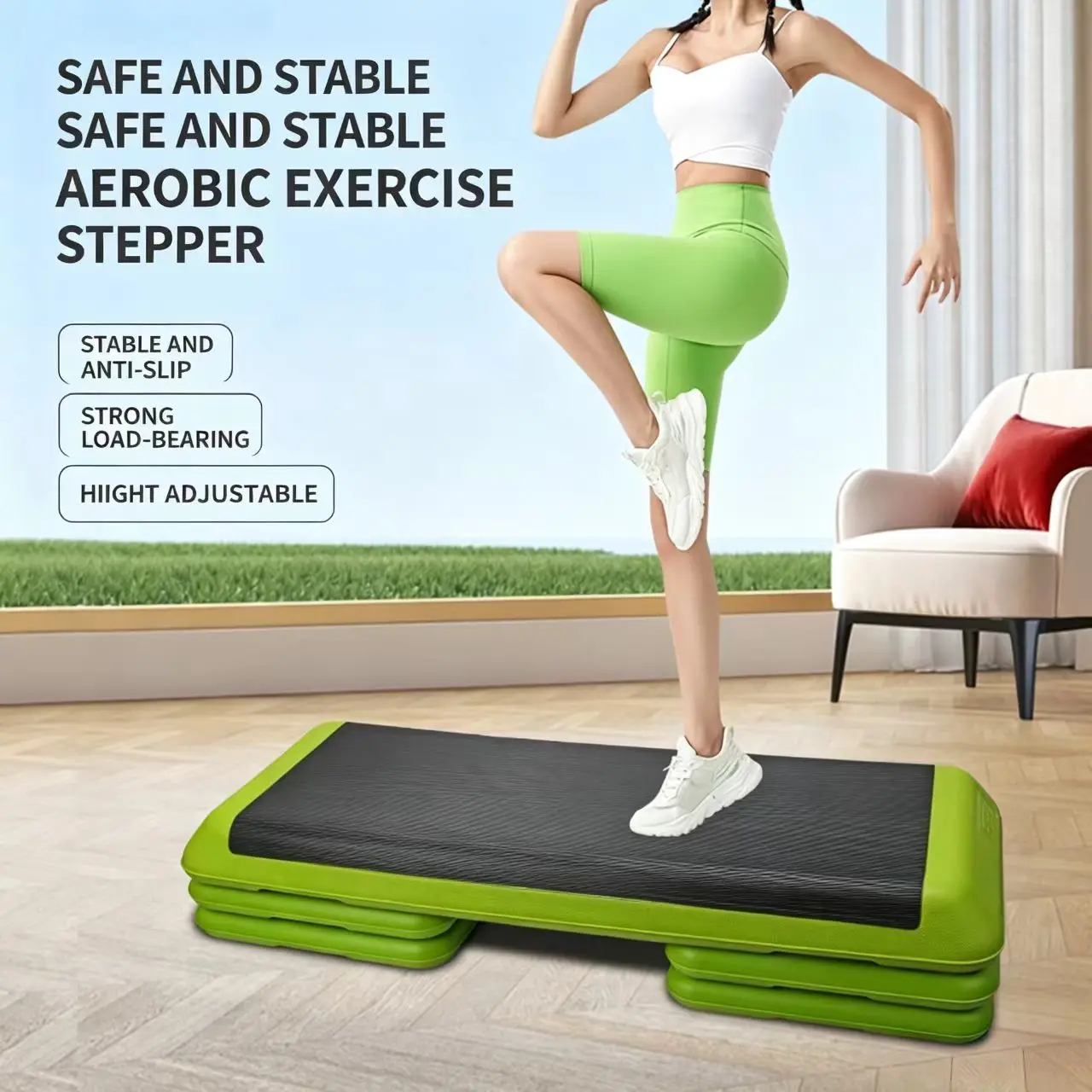 Four-Pack 110cm ABS Aerobic Exercise Stepper Fitness Yoga Pedal for Home Use Customizable Supported