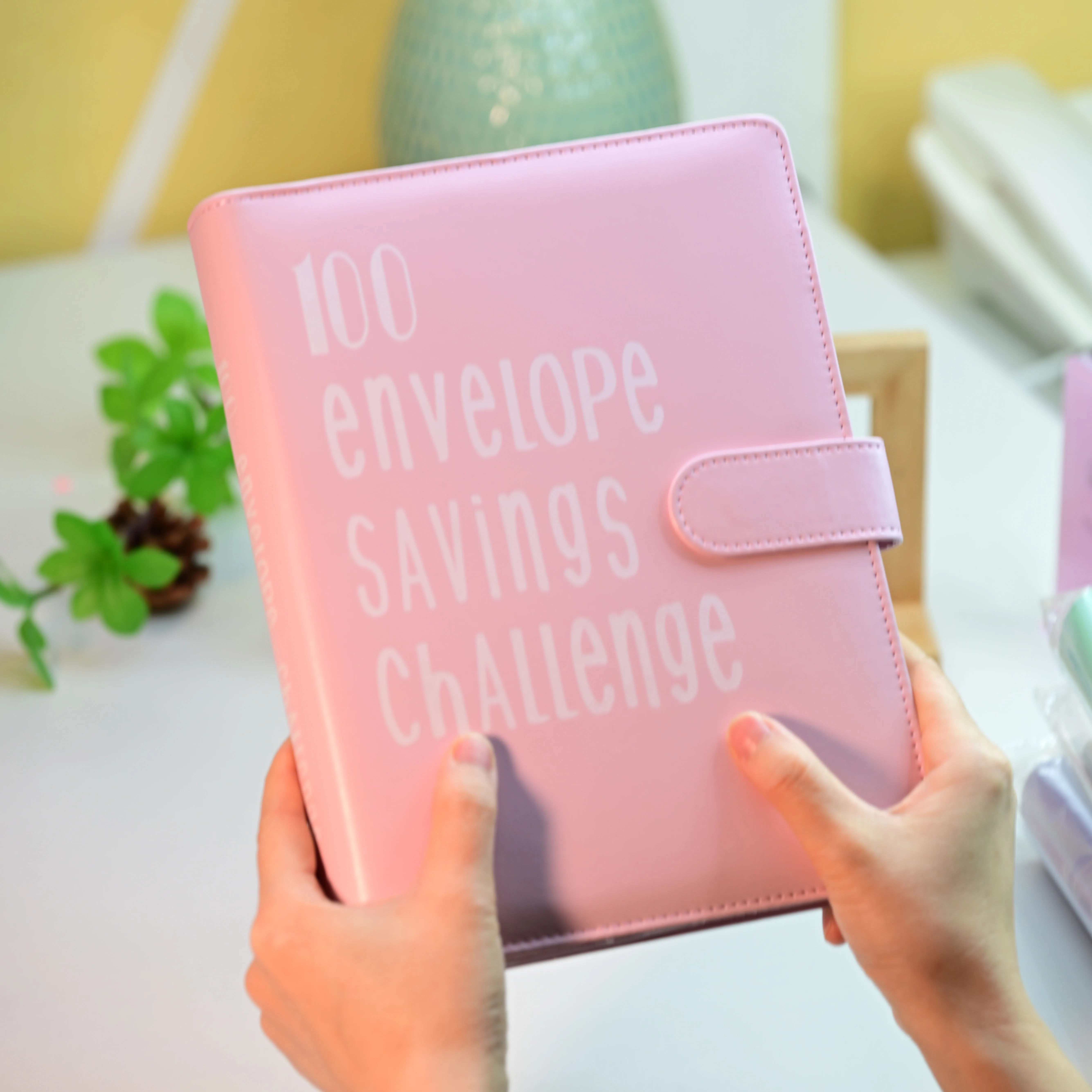 Cash Challenge Cash Binder Notebook Journal Book Cover Planner Office School Daily Notes Study Index Pens Log Book Sheets Diary 4