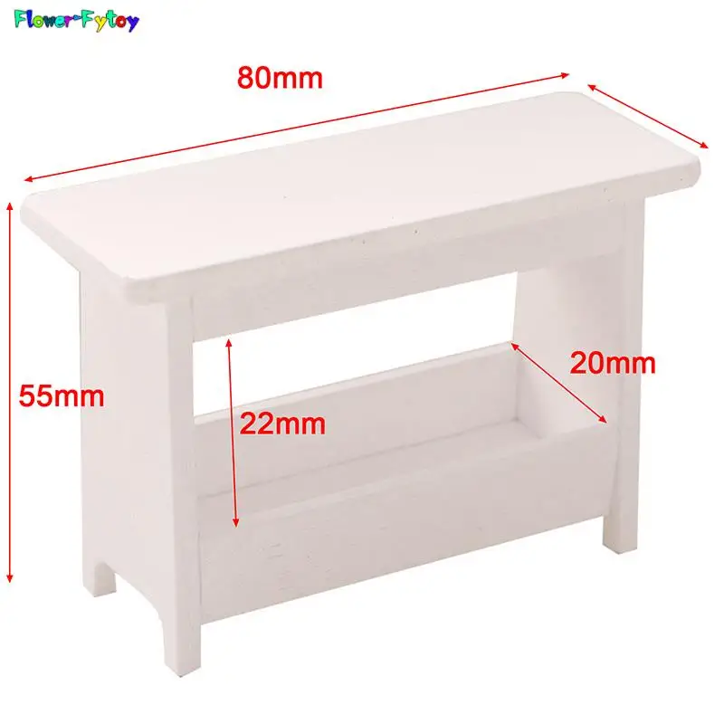 1:12 Dollhouse Mini Stool Desk Table Model Cabinet Bookshelf Furniture Decor Toy Mini Furniture Modern Night Table