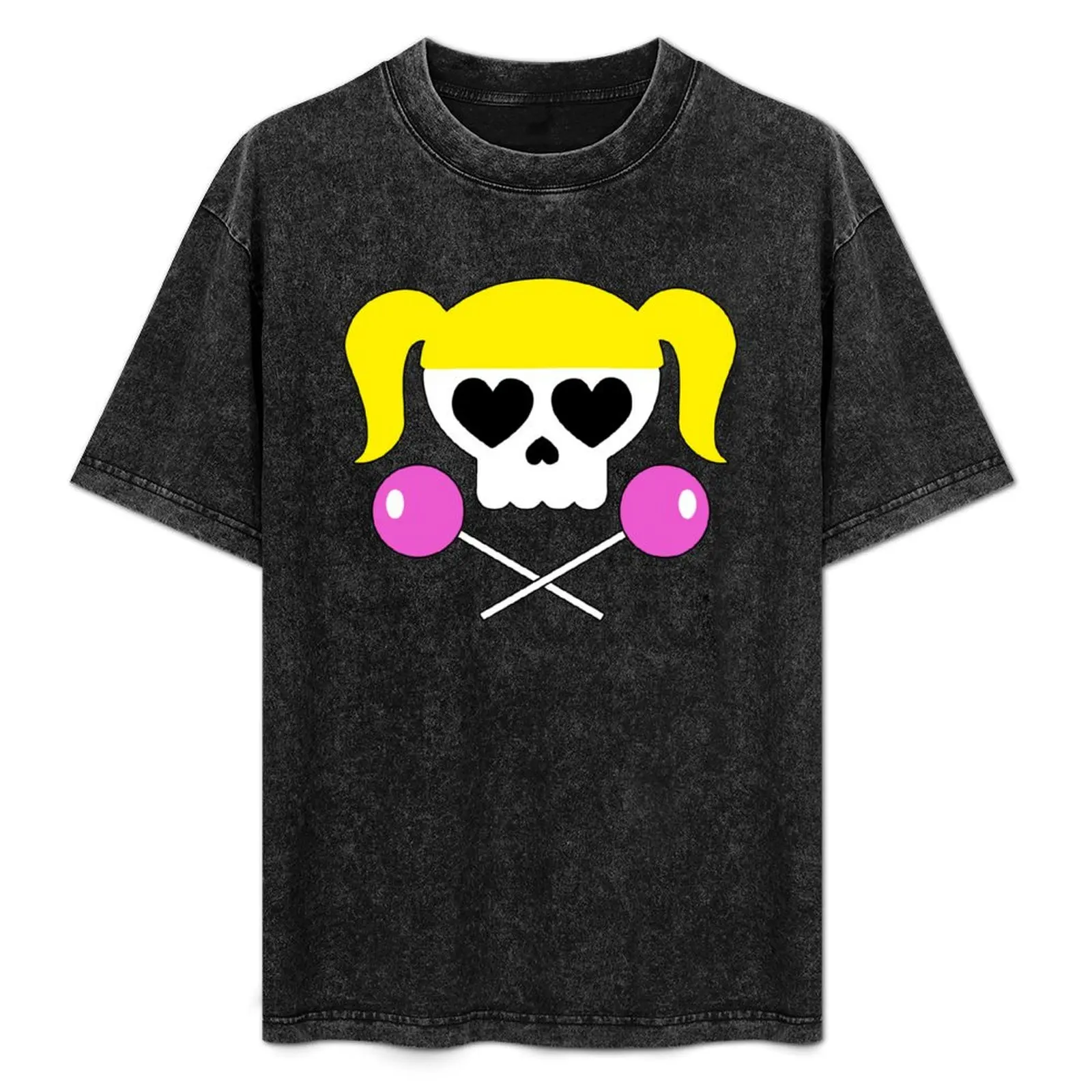 

Lollipop Chainsaw She Skull T-Shirt Work Basic Short Sleeve Top