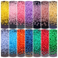 2/3/4mm transparent glass seed beads, colored Czech circular spacer beads, used for DIY jewelry bracelet accessories