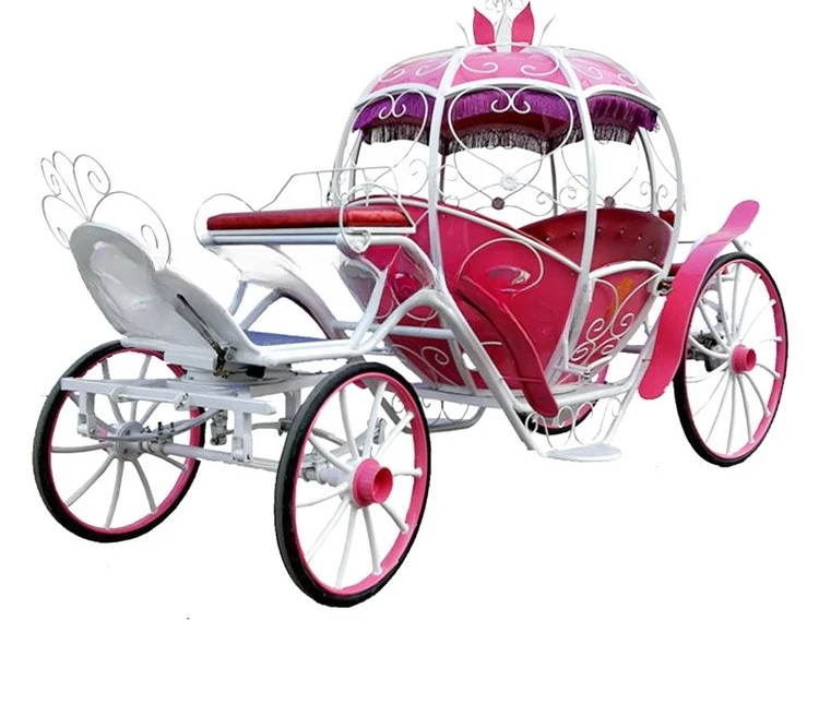 

European hard-top horse-drawn pumpkin carriage Cinderella princess travel harness sightseeing car